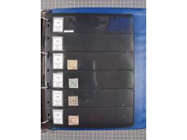 1852/65 (ca.), Sammlung der Nummernstempel ex Nr. 1 bis Nr. 415, überschlägig 700 Marken und 90 Briefe (teils Vorderseiten), 