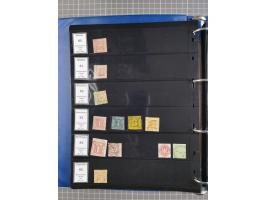 1852/65 (ca.), Sammlung der Nummernstempel ex Nr. 1 bis Nr. 415, überschlägig 700 Marken und 90 Briefe (teils Vorderseiten), 