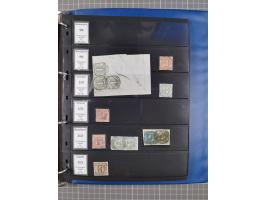 1852/65 (ca.), Sammlung der Nummernstempel ex Nr. 1 bis Nr. 415, überschlägig 700 Marken und 90 Briefe (teils Vorderseiten), 