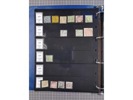 1852/65 (ca.), Sammlung der Nummernstempel ex Nr. 1 bis Nr. 415, überschlägig 700 Marken und 90 Briefe (teils Vorderseiten), 