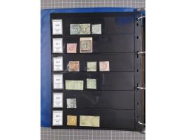 1852/65 (ca.), Sammlung der Nummernstempel ex Nr. 1 bis Nr. 415, überschlägig 700 Marken und 90 Briefe (teils Vorderseiten), 