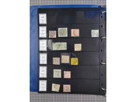 1852/65 (ca.), Sammlung der Nummernstempel ex Nr. 1 bis Nr. 415, überschlägig 700 Marken und 90 Briefe (teils Vorderseiten), 