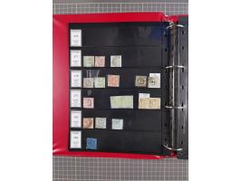 1852/65 (ca.), Sammlung der Nummernstempel ex Nr. 1 bis Nr. 415, überschlägig 700 Marken und 90 Briefe (teils Vorderseiten), 