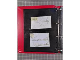 1852/65 (ca.), Sammlung der Nummernstempel ex Nr. 1 bis Nr. 415, überschlägig 700 Marken und 90 Briefe (teils Vorderseiten), 