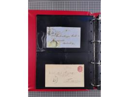 1852/65 (ca.), Sammlung der Nummernstempel ex Nr. 1 bis Nr. 415, überschlägig 700 Marken und 90 Briefe (teils Vorderseiten), 