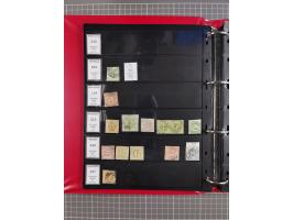 1852/65 (ca.), Sammlung der Nummernstempel ex Nr. 1 bis Nr. 415, überschlägig 700 Marken und 90 Briefe (teils Vorderseiten), 