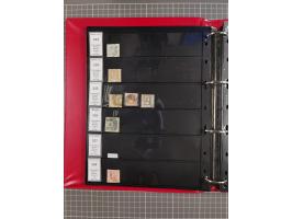 1852/65 (ca.), Sammlung der Nummernstempel ex Nr. 1 bis Nr. 415, überschlägig 700 Marken und 90 Briefe (teils Vorderseiten), 