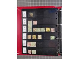 1852/65 (ca.), Sammlung der Nummernstempel ex Nr. 1 bis Nr. 415, überschlägig 700 Marken und 90 Briefe (teils Vorderseiten), 