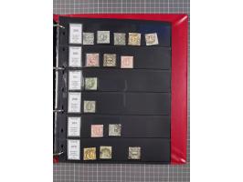 1852/65 (ca.), Sammlung der Nummernstempel ex Nr. 1 bis Nr. 415, überschlägig 700 Marken und 90 Briefe (teils Vorderseiten), 