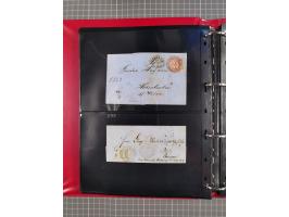 1852/65 (ca.), Sammlung der Nummernstempel ex Nr. 1 bis Nr. 415, überschlägig 700 Marken und 90 Briefe (teils Vorderseiten), 