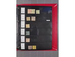 1852/65 (ca.), Sammlung der Nummernstempel ex Nr. 1 bis Nr. 415, überschlägig 700 Marken und 90 Briefe (teils Vorderseiten), 