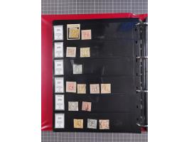 1852/65 (ca.), Sammlung der Nummernstempel ex Nr. 1 bis Nr. 415, überschlägig 700 Marken und 90 Briefe (teils Vorderseiten), 