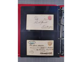 1852/65 (ca.), Sammlung der Nummernstempel ex Nr. 1 bis Nr. 415, überschlägig 700 Marken und 90 Briefe (teils Vorderseiten), 