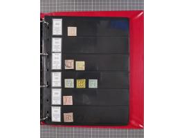 1852/65 (ca.), Sammlung der Nummernstempel ex Nr. 1 bis Nr. 415, überschlägig 700 Marken und 90 Briefe (teils Vorderseiten), 