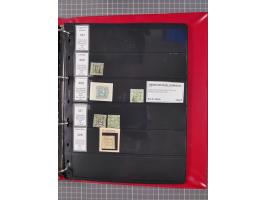 1852/65 (ca.), Sammlung der Nummernstempel ex Nr. 1 bis Nr. 415, überschlägig 700 Marken und 90 Briefe (teils Vorderseiten), 