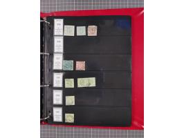 1852/65 (ca.), Sammlung der Nummernstempel ex Nr. 1 bis Nr. 415, überschlägig 700 Marken und 90 Briefe (teils Vorderseiten), 