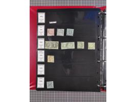 1852/65 (ca.), Sammlung der Nummernstempel ex Nr. 1 bis Nr. 415, überschlägig 700 Marken und 90 Briefe (teils Vorderseiten), 