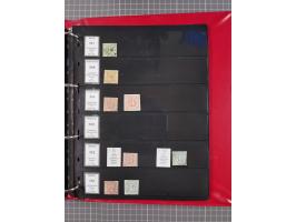 1852/65 (ca.), Sammlung der Nummernstempel ex Nr. 1 bis Nr. 415, überschlägig 700 Marken und 90 Briefe (teils Vorderseiten), 