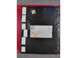 1852/65 (ca.), Sammlung der Nummernstempel ex Nr. 1 bis Nr. 415, überschlägig 700 Marken und 90 Briefe (teils Vorderseiten), 