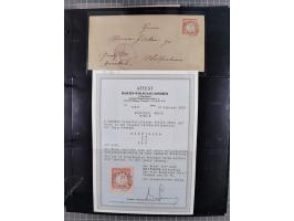 1872/75, Kreuzerbezirk, Sammlung von 31 Belegen, dabei Farbfrankaturen Michel 7 + 8, Mi. 8 EF auf Brief in den eigenen Landzu