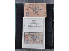 1872/75, Kreuzerbezirk, Sammlung von 31 Belegen, dabei Farbfrankaturen Michel 7 + 8, Mi. 8 EF auf Brief in den eigenen Landzu