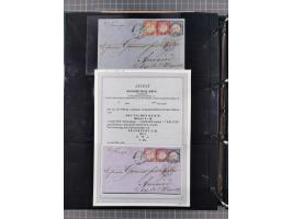 1872/75, Kreuzerbezirk, Sammlung von 31 Belegen, dabei Farbfrankaturen Michel 7 + 8, Mi. 8 EF auf Brief in den eigenen Landzu