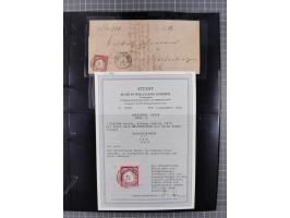 1872/75, Kreuzerbezirk, Sammlung von 31 Belegen, dabei Farbfrankaturen Michel 7 + 8, Mi. 8 EF auf Brief in den eigenen Landzu