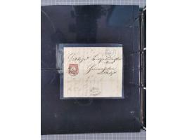 1872/75, Kreuzerbezirk, Sammlung von 31 Belegen, dabei Farbfrankaturen Michel 7 + 8, Mi. 8 EF auf Brief in den eigenen Landzu