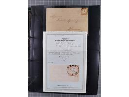 1872/75, Kreuzerbezirk, Sammlung von 31 Belegen, dabei Farbfrankaturen Michel 7 + 8, Mi. 8 EF auf Brief in den eigenen Landzu