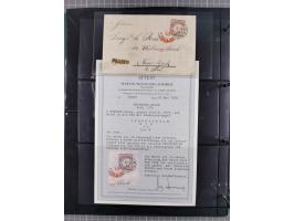 1872/75, Kreuzerbezirk, Sammlung von 31 Belegen, dabei Farbfrankaturen Michel 7 + 8, Mi. 8 EF auf Brief in den eigenen Landzu