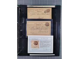 1872/75, Kreuzerbezirk, Sammlung von 31 Belegen, dabei Farbfrankaturen Michel 7 + 8, Mi. 8 EF auf Brief in den eigenen Landzu