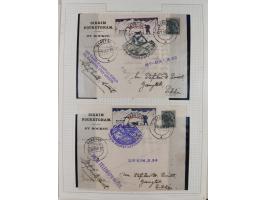 1935/38, Sammlung mit 35 Briefen und Karten/Ganzsachen, dabei u.a. Hopferwieser Nr. SS-10, SS-14, SS-18, SS-18, SS-21, SS-24,