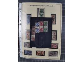 1889/1900, gestempelte Spezialsammlung “Krone/Adler”, mit Marken und über 150 Briefen, Karten und Formularen, dabei u.a. lose