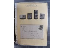 1889/1900, gestempelte Spezialsammlung “Krone/Adler”, mit Marken und über 150 Briefen, Karten und Formularen, dabei u.a. lose