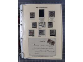 1889/1900, gestempelte Spezialsammlung “Krone/Adler”, mit Marken und über 150 Briefen, Karten und Formularen, dabei u.a. lose