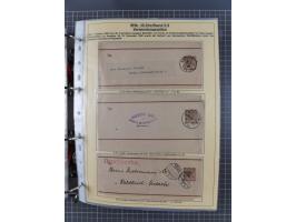 1889/1900, gestempelte Spezialsammlung “Krone/Adler”, mit Marken und über 150 Briefen, Karten und Formularen, dabei u.a. lose