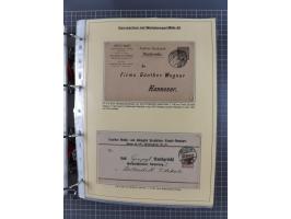 1889/1900, gestempelte Spezialsammlung “Krone/Adler”, mit Marken und über 150 Briefen, Karten und Formularen, dabei u.a. lose