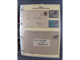 1889/1900, gestempelte Spezialsammlung “Krone/Adler”, mit Marken und über 150 Briefen, Karten und Formularen, dabei u.a. lose