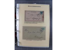 1889/1900, gestempelte Spezialsammlung “Krone/Adler”, mit Marken und über 150 Briefen, Karten und Formularen, dabei u.a. lose