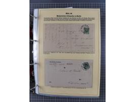 1889/1900, gestempelte Spezialsammlung “Krone/Adler”, mit Marken und über 150 Briefen, Karten und Formularen, dabei u.a. lose