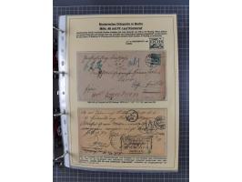 1889/1900, gestempelte Spezialsammlung “Krone/Adler”, mit Marken und über 150 Briefen, Karten und Formularen, dabei u.a. lose