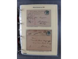1889/1900, gestempelte Spezialsammlung “Krone/Adler”, mit Marken und über 150 Briefen, Karten und Formularen, dabei u.a. lose