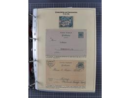 1889/1900, gestempelte Spezialsammlung “Krone/Adler”, mit Marken und über 150 Briefen, Karten und Formularen, dabei u.a. lose