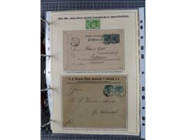1889/1900, gestempelte Spezialsammlung “Krone/Adler”, mit Marken und über 150 Briefen, Karten und Formularen, dabei u.a. lose