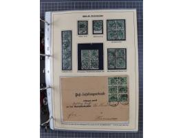 1889/1900, gestempelte Spezialsammlung “Krone/Adler”, mit Marken und über 150 Briefen, Karten und Formularen, dabei u.a. lose