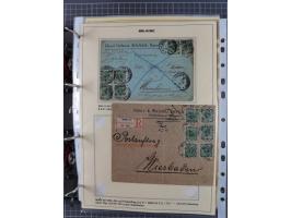 1889/1900, gestempelte Spezialsammlung “Krone/Adler”, mit Marken und über 150 Briefen, Karten und Formularen, dabei u.a. lose