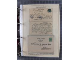 1889/1900, gestempelte Spezialsammlung “Krone/Adler”, mit Marken und über 150 Briefen, Karten und Formularen, dabei u.a. lose
