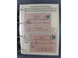 1889/1900, gestempelte Spezialsammlung “Krone/Adler”, mit Marken und über 150 Briefen, Karten und Formularen, dabei u.a. lose