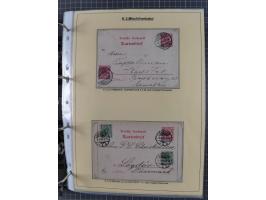 1889/1900, gestempelte Spezialsammlung “Krone/Adler”, mit Marken und über 150 Briefen, Karten und Formularen, dabei u.a. lose