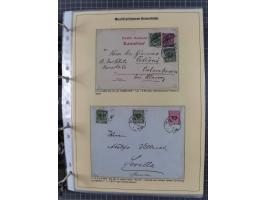 1889/1900, gestempelte Spezialsammlung “Krone/Adler”, mit Marken und über 150 Briefen, Karten und Formularen, dabei u.a. lose